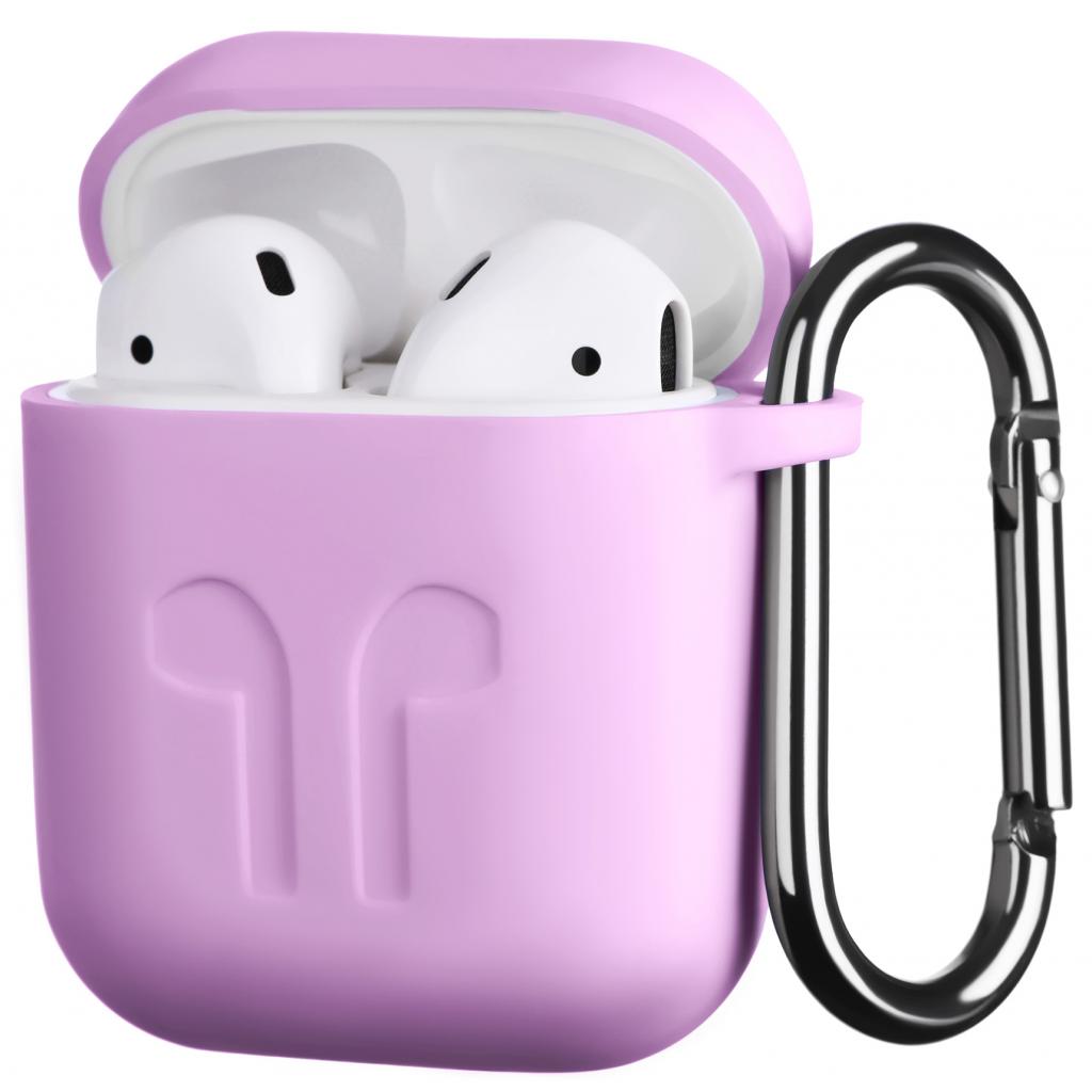 Чохол для навушників 2E для Apple AirPods Pure Color Silicone Imprint 1.5 мм Lavende (2E-AIR-PODS-IBSI-1.5-LV) - зображення 2