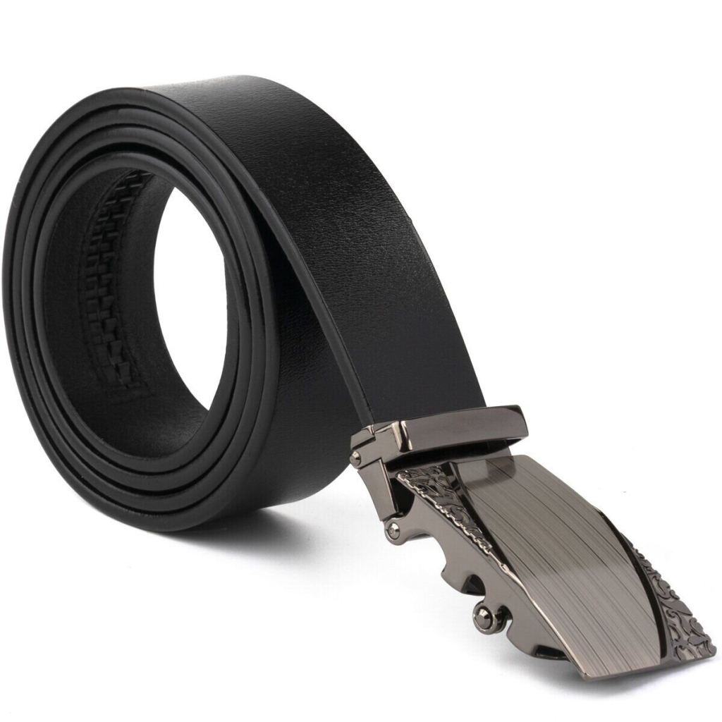 Ремінь Vintage З автоматичною пряжкою з візерунком Чорний (20251) - зображення 6