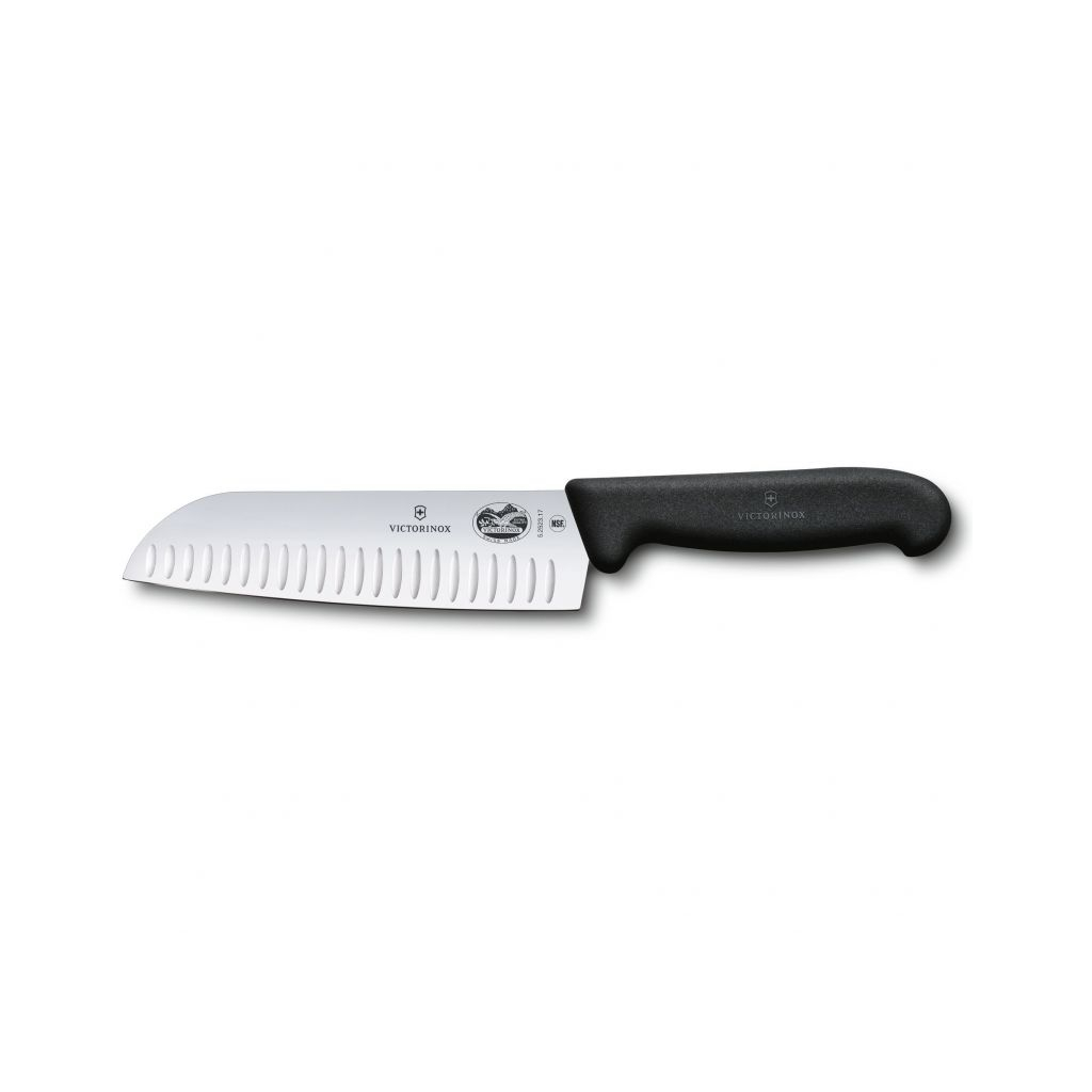 Кухонний ніж Victorinox Fibrox Santoku 17 см Black (5.2523.17) - зображення 1