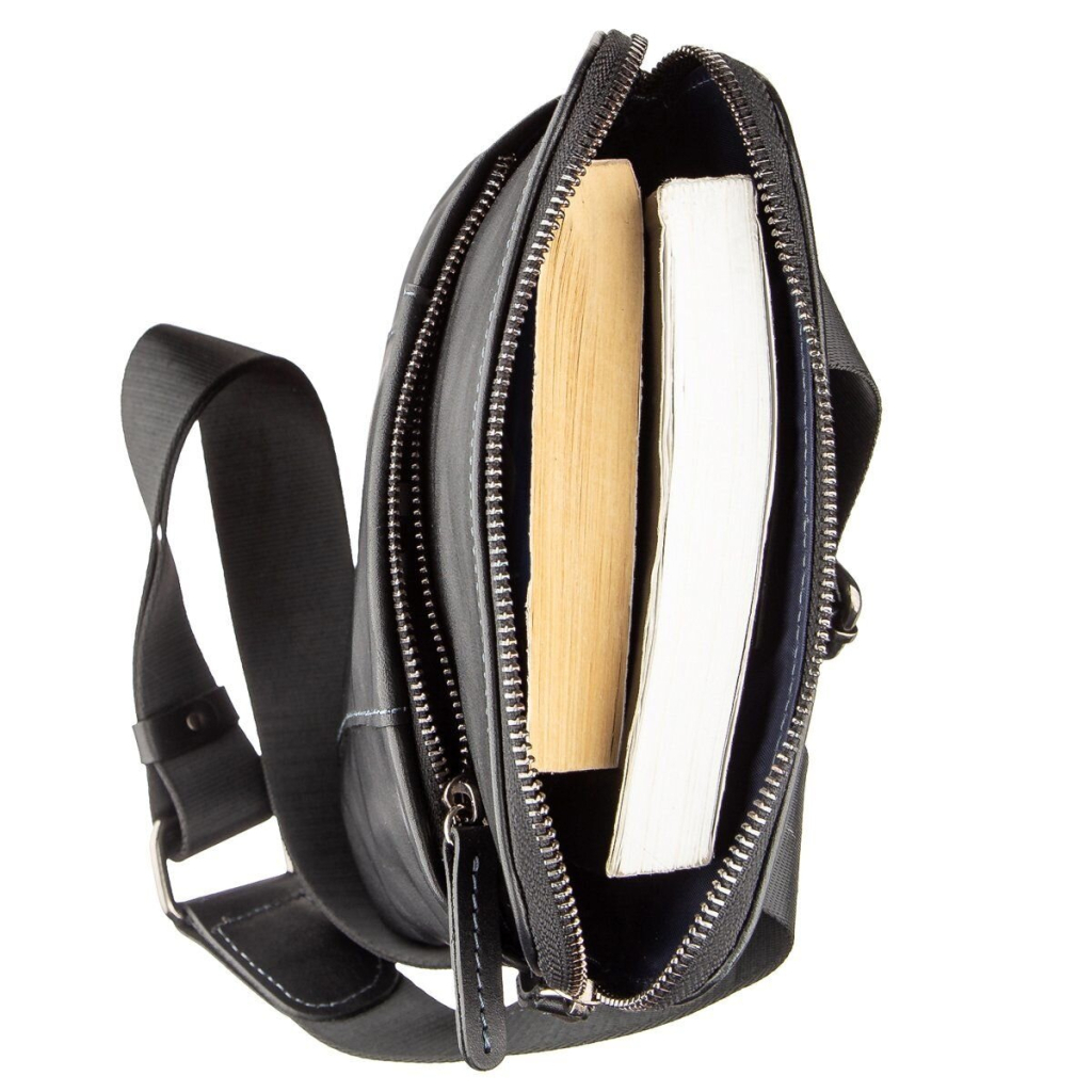 Сумка Shvigel З вінтажної шкіри Чорна (11177) - зображення 6