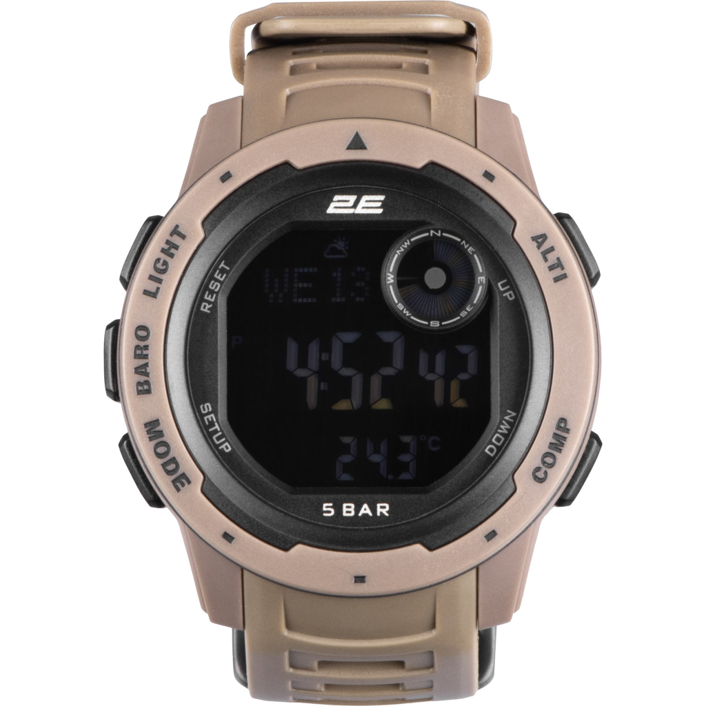 Смарт-годинник 2E Delta X Brown з компасом та крокоміром (2E-TCW10BWN) - зображення 2