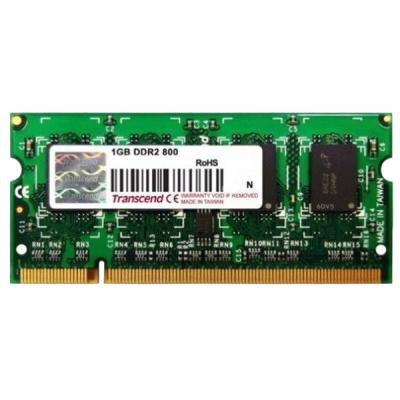 Модуль пам'яті для ноутбука SoDIMM DDR2 1GB 800 MHz Transcend (TS128MSQ64V8U) - зображення 1