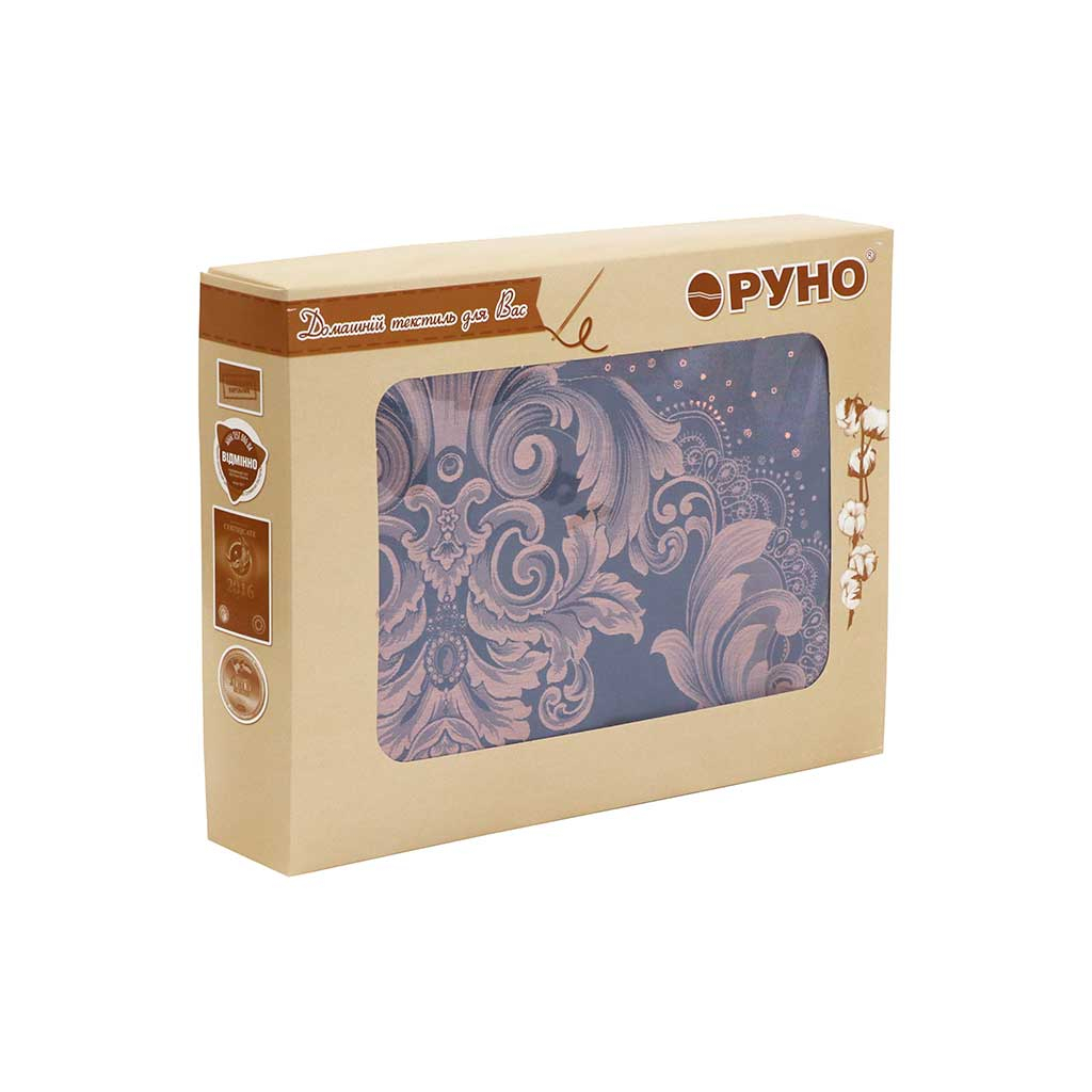 Постільна білизна Руно АЖ Блакитна сатин набивна полуторна (677.137АЖ_Блакитний) - изображение 5