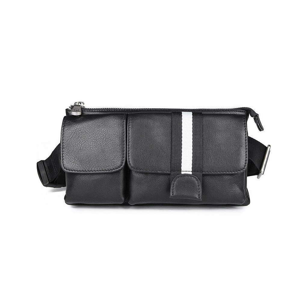 Сумка Vintage Поясна шкіряна Чорна (14953) - зображення 1