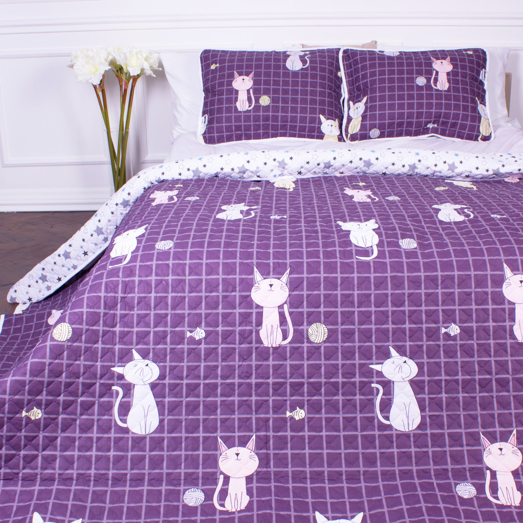 Покривало MirSon набір Color Fun Line №7021 Whales in the sea 180х210 + 2 наволочки 50х70 (2200005375457) - зображення 1