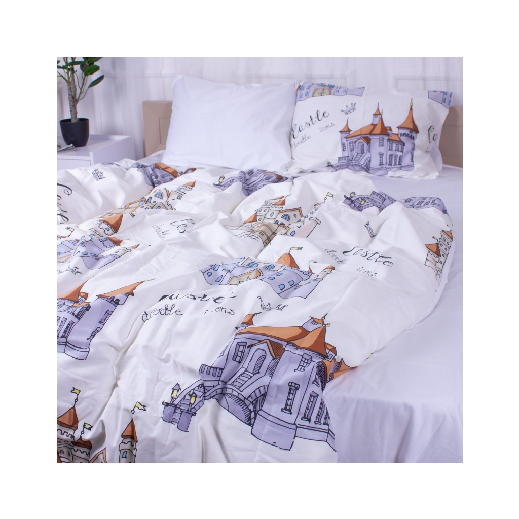 Постільна білизна MirSon Сатин 22-1332 Castle Полуторна Євро (2200005161654) - зображення 6