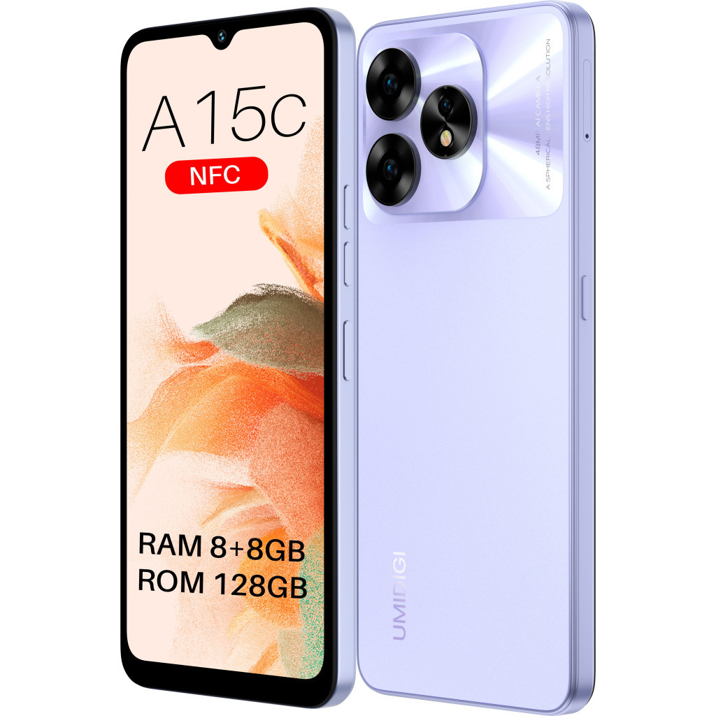 Мобільний телефон Umidigi A15C (MP34) 8/128Gb Violet (6973553523163) - зображення 12