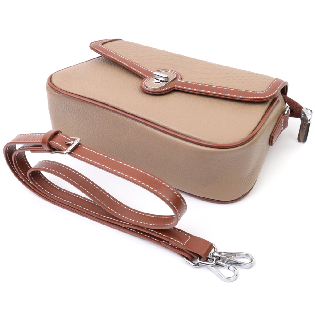 Сумка Vintage З натуральної шкіри Бежева (22620) - зображення 8