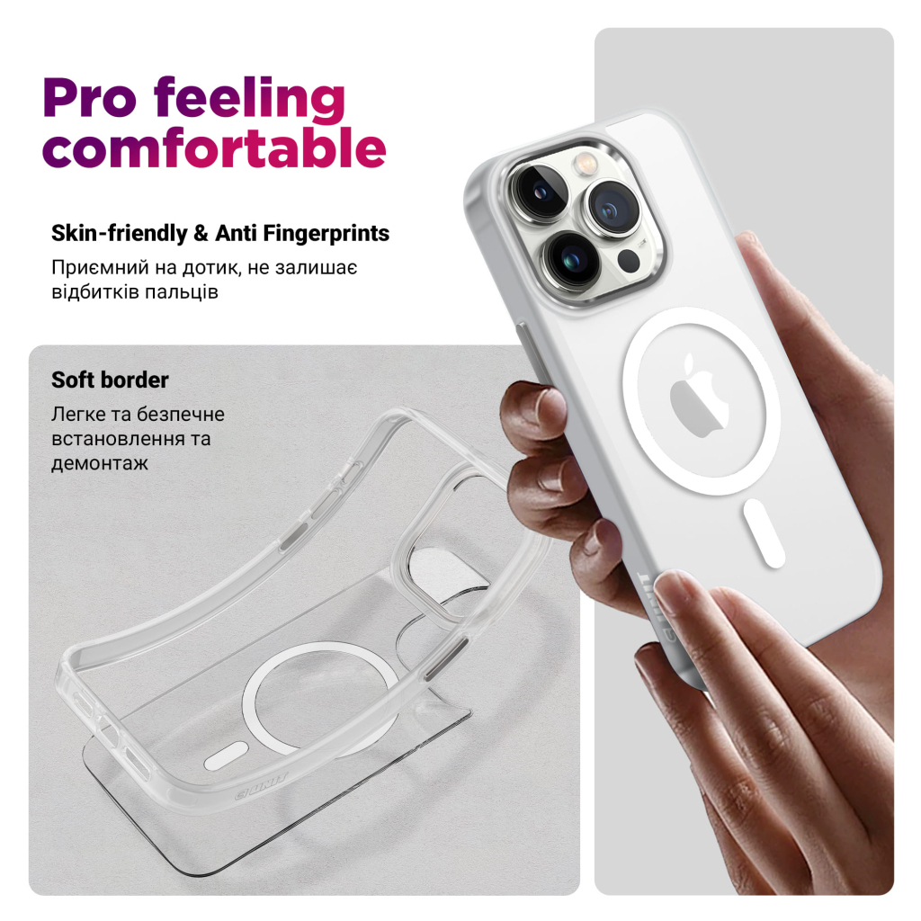 Чохол до мобільного телефона Armorstandart Unit MagSafe Samsung S25 Matte Clear Silver (ARM82261) - зображення 2