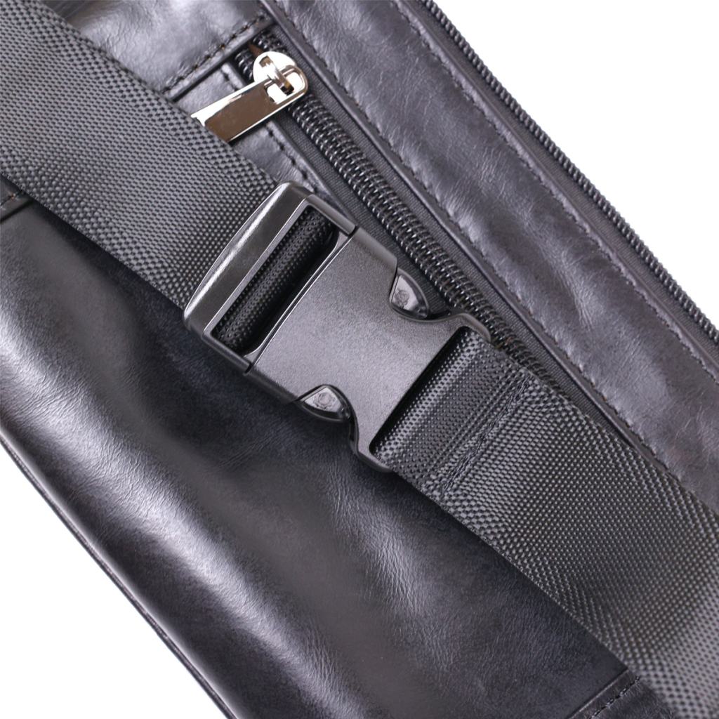 Сумка Vintage На пояс з натуральної шкіри Чорна (20474) - зображення 8