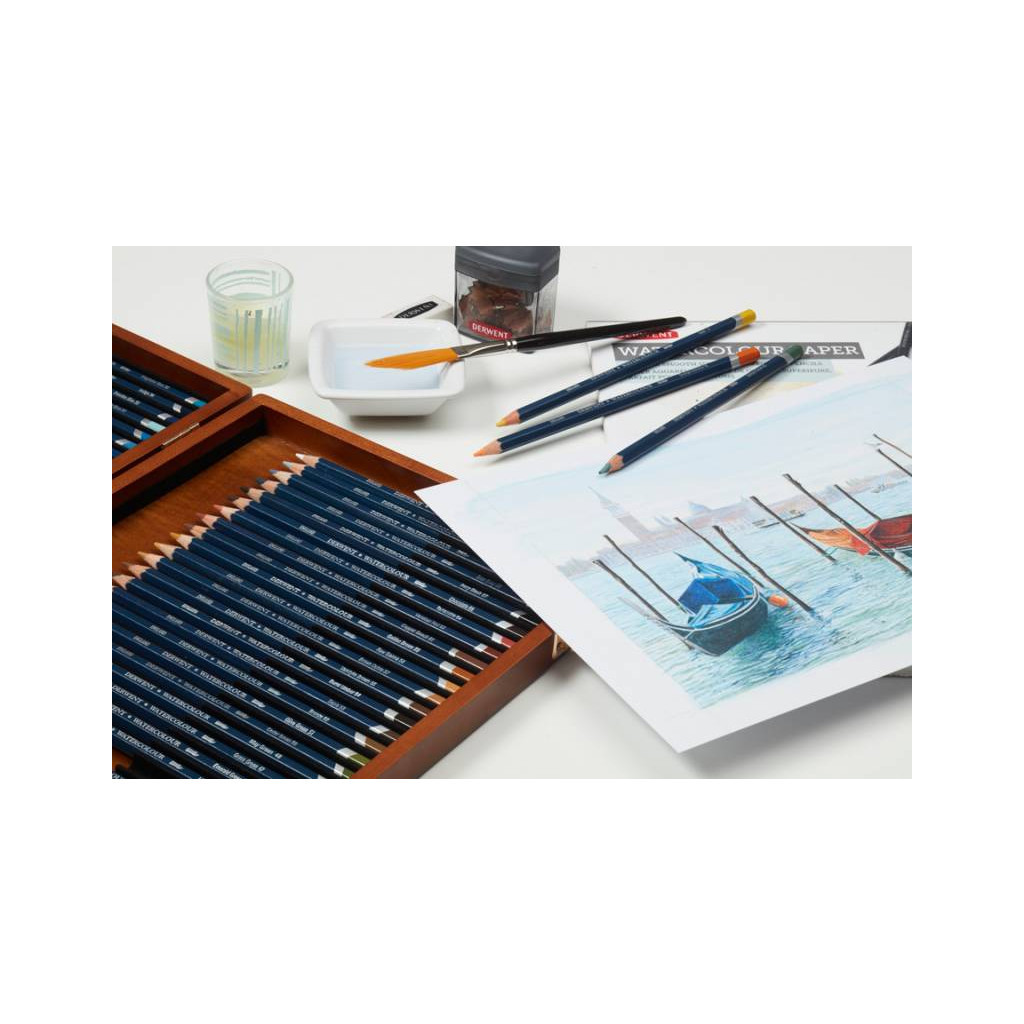 Олівці кольорові Derwent Watercolour акварельні, 72 кол. в метал. коробці (5010255784544) - зображення 2