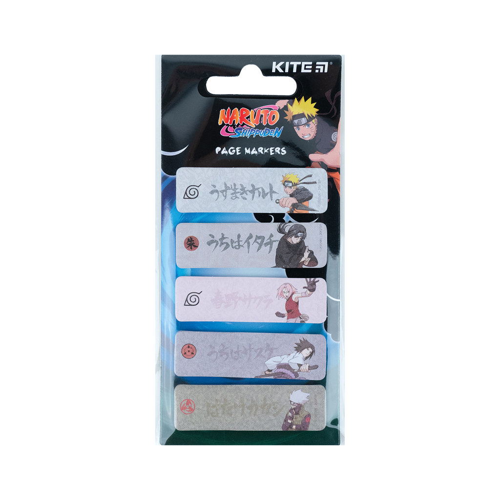 Стікер-закладка Kite паперова з малюнком Naruto 100 шт, 5х20 шт (NR23-480) - зображення 2