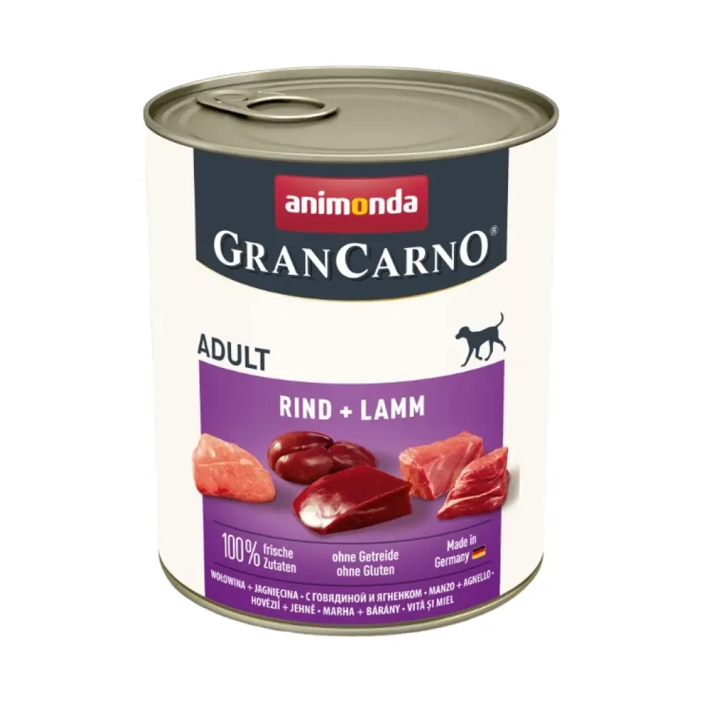 Консерви для собак Animonda GranCarno Adult Beef + Lamb 800 г (4017721827423) - зображення 1