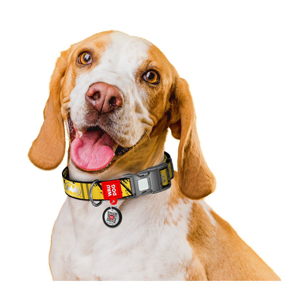 Нашийник для тварин WAUDOG Nylon з QR паспорто "Тінь Бетмена", світловідбивний XL (283-1081) - зображення 6