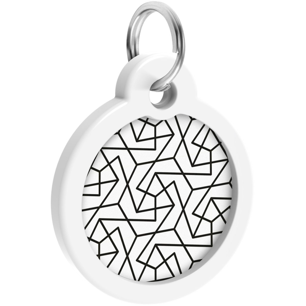 Адресник для тварин WAUDOG Smart ID з QR паспортом "Геометрія", коло 30 мм (230-0202) - зображення 4