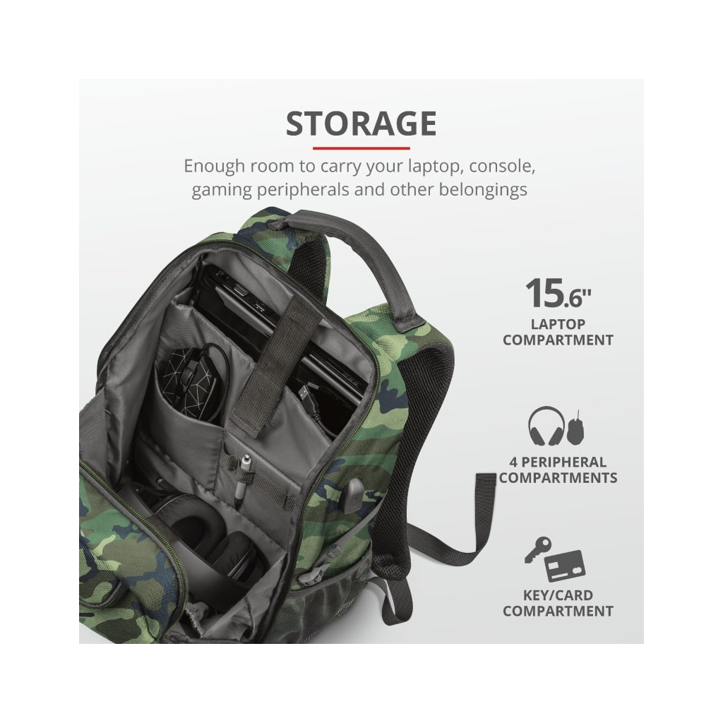 Рюкзак для ноутбука Trust 15.6" GXT 1255 Outlaw CAMO (23302) - зображення 11