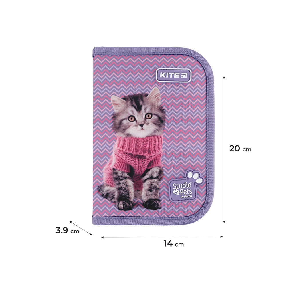Пенал Kite Studio Pets SP24-622-1, 1 відділення, 2 відвороти (SP24-622-1) - зображення 2
