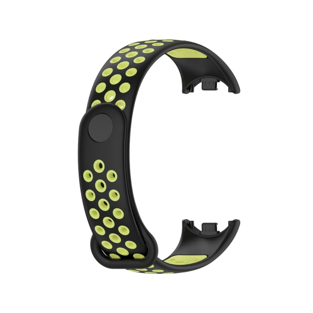 Ремінець до фітнес браслета BeCover Vents Style для Xiaomi Mi Smart Band 10 Black-Green (713629) - зображення 3