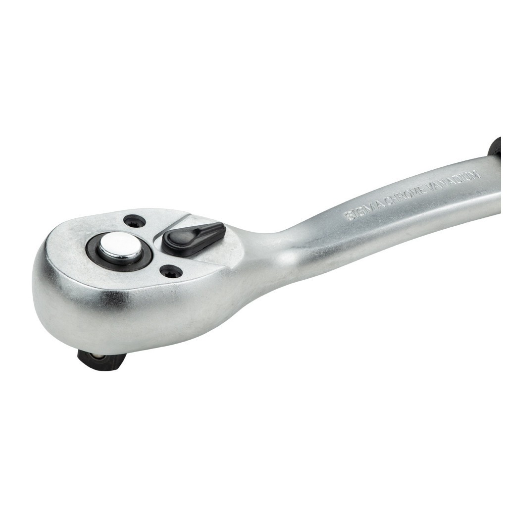 Тріскачка Sigma із вигнутою ручкою 3/8" 200мм 72T CrV (6050081) - зображення 2