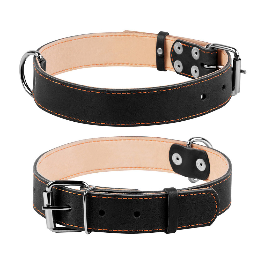 Нашийник для тварин Collar подвійний Ш 35 мм Д 48-63 см чорний (02791) - зображення 1