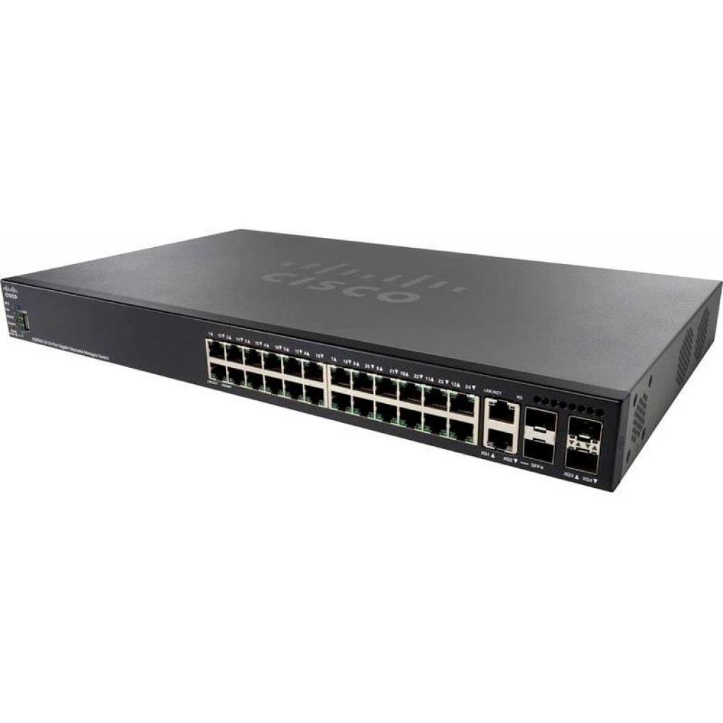 Комутатор мережевий Cisco SG550X-24MPP-K9-EU - зображення 1