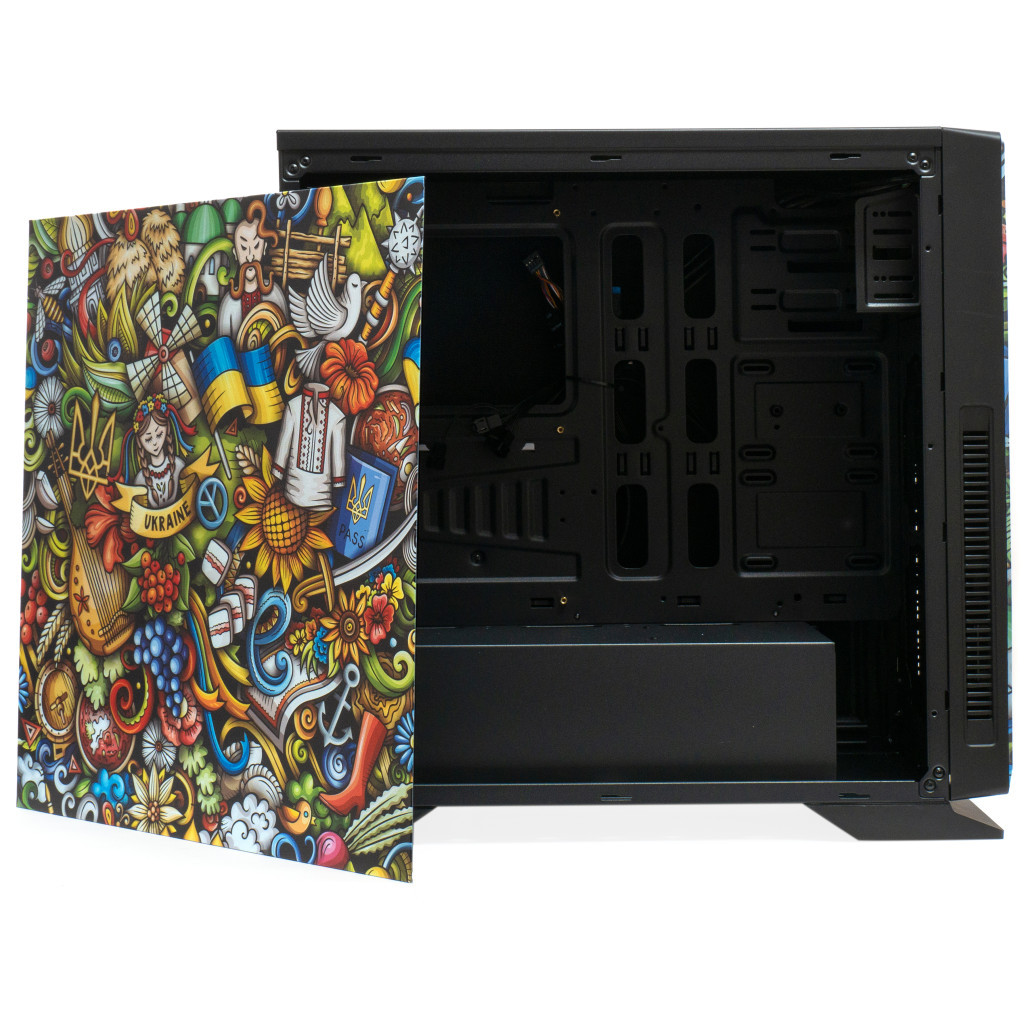 Корпус Vinga Black Widow Ukraine Free (01230011784) - зображення 4