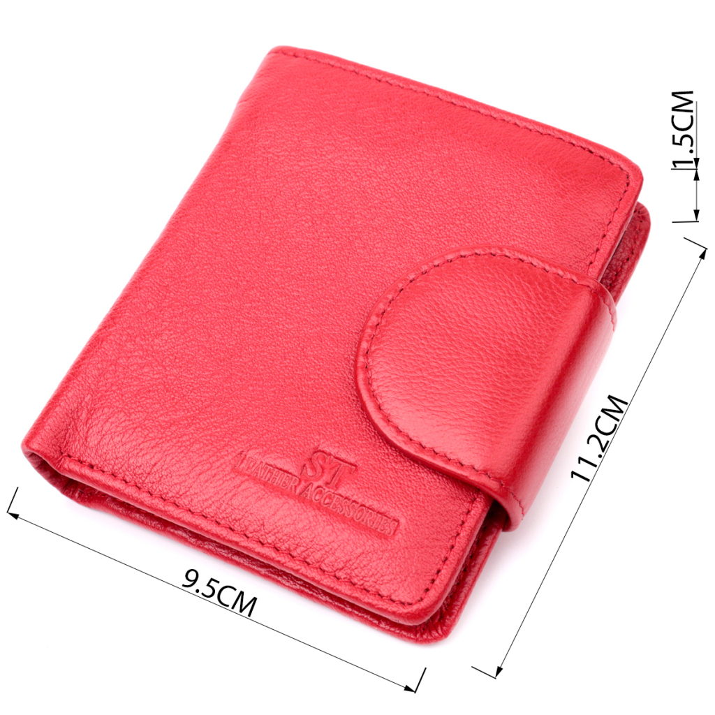 Гаманець ST Leather З натуральної шкіри Червоний (22453) - зображення 4
