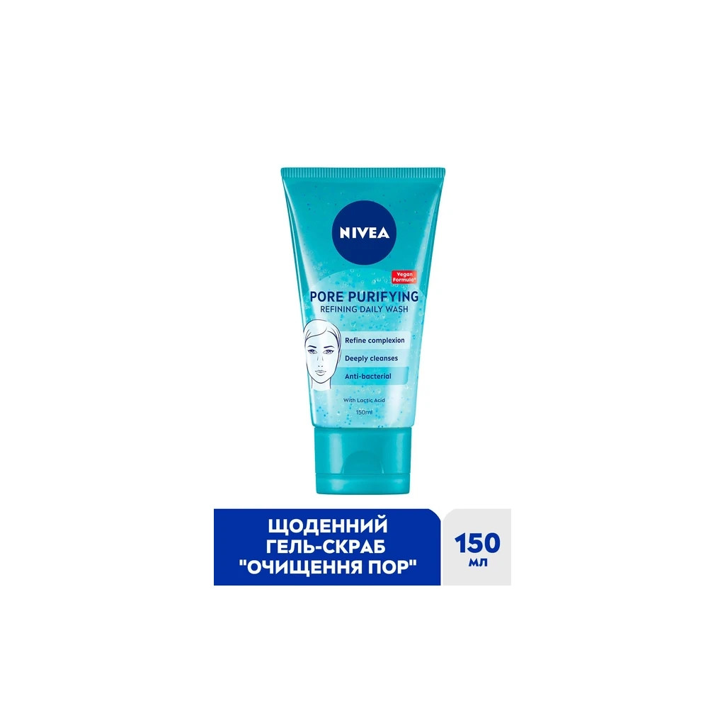 Гель для вмивання Nivea Pore Purifying Refining Daily Wash Щоденний очищуючий Проти недоліків шкіри 150 мл (4006000003580) - изображение 2
