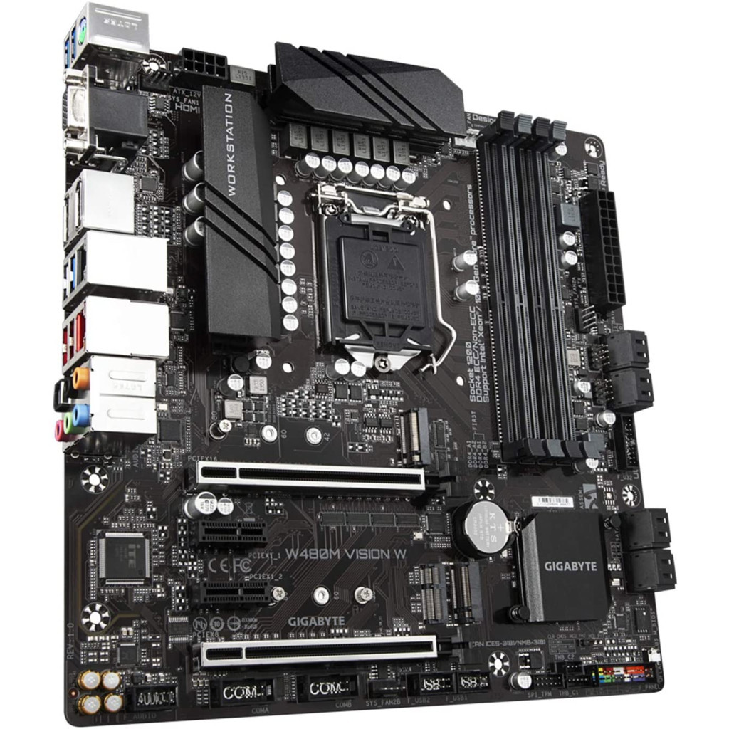Серверна материнська плата GIGABYTE W480M VISION W (W480M_VISION_W) - зображення 3
