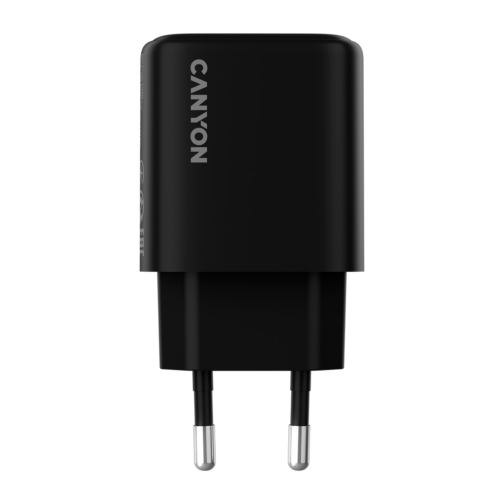 Зарядний пристрій Canyon OnCharge 200 20W 1xPD EU Black (CNE-CHA200-11) - зображення 3
