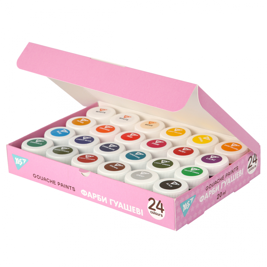 Гуашеві фарби Yes Pusheen 24 кольорів по 20 мл (230404) - изображение 2