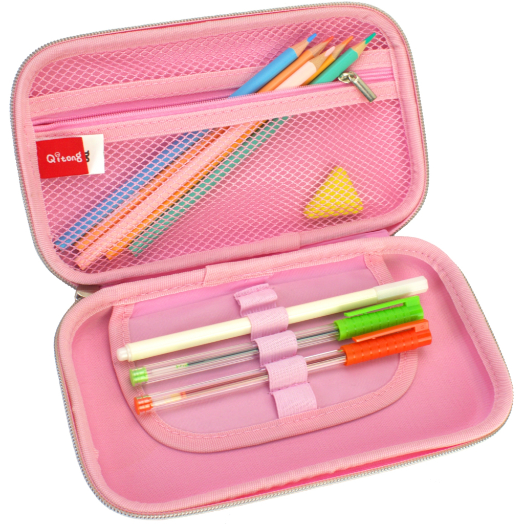 Пенал Cool For School з тисненням 1 відділення Рожевий (QT-5781-Pink) - зображення 2