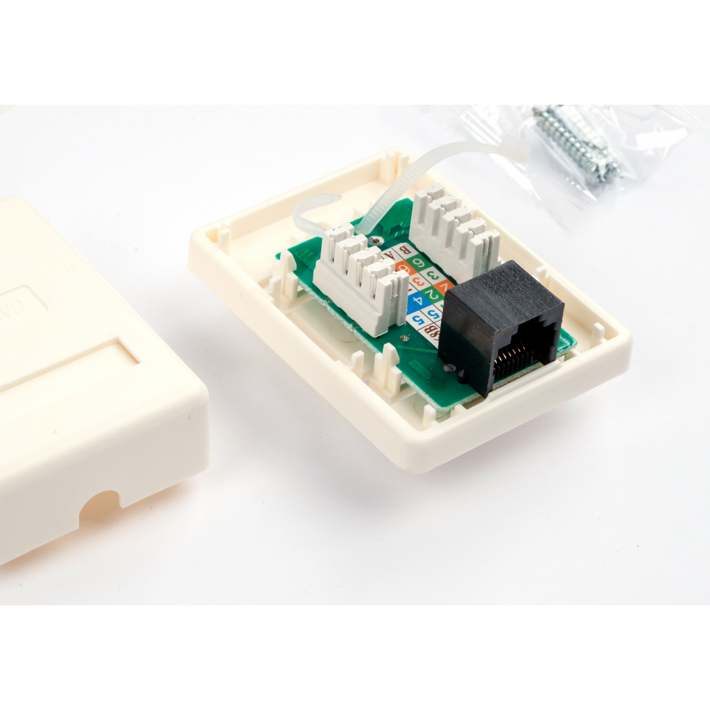 Комп'ютерна розетка RJ45x1 UTP cat.5e 8P8C Vinga (VCPRJ45O1NE) - зображення 4