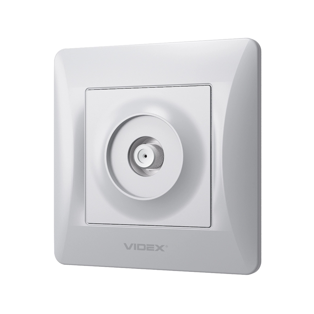 ТВ розетка Videx BINERA SAT одинарна супутникова срібні (VF-BNSK1SATE-SS) - изображение 1