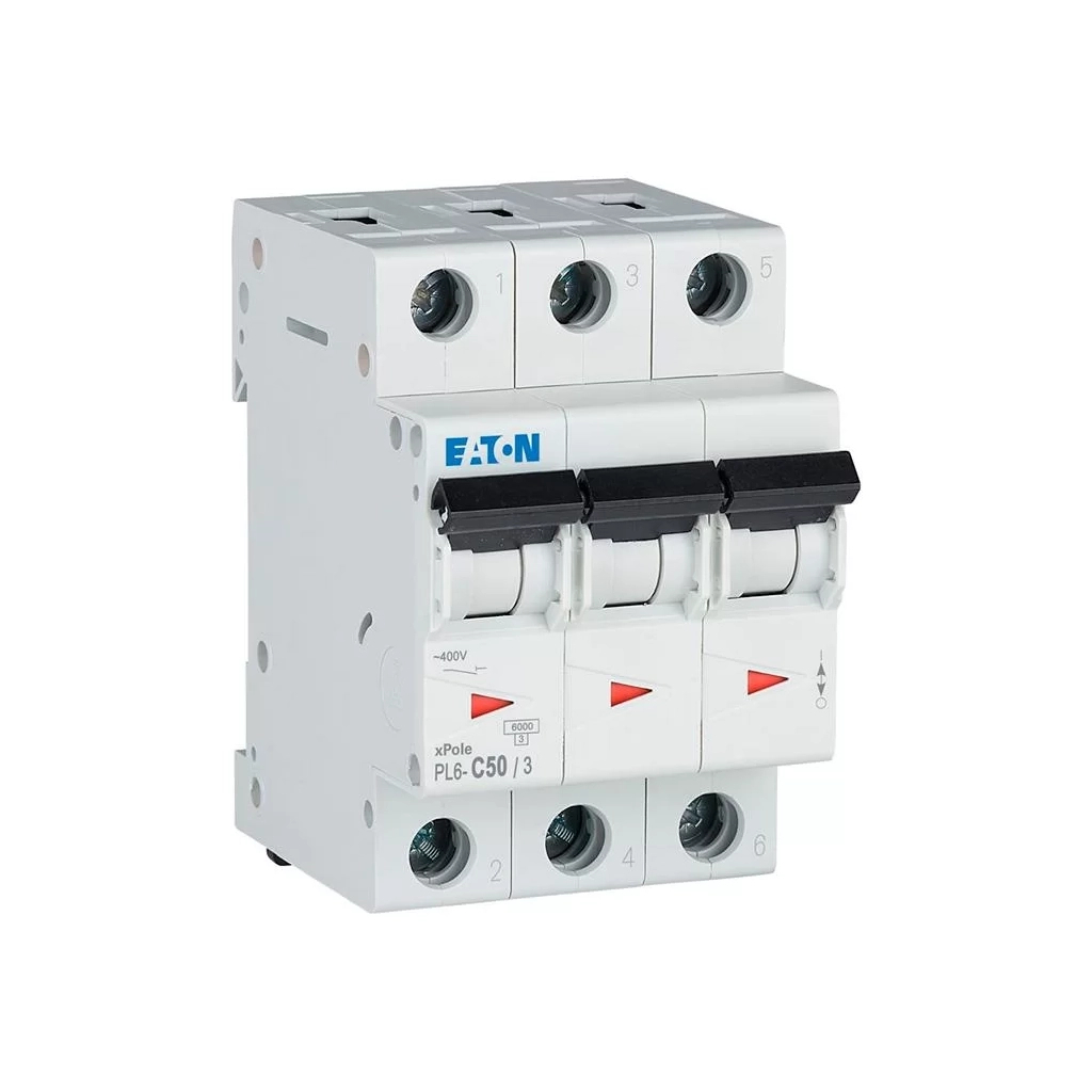 Автоматичний вимикач Eaton 3-п. М3 С 50А PL6 6кА - зображення 1