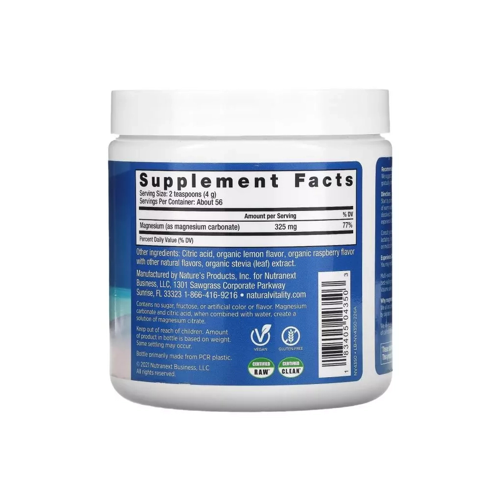 Мінерали Natural Vitality Антистресовий напій, смак малина лимон, CALM, Powder Raspberr (PTG-04350) - зображення 2