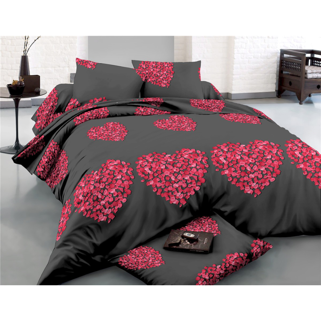 Постільна білизна MirSon Сатин 22-1290-1 Heart of flowers 110х140 (2200004110172) - зображення 1