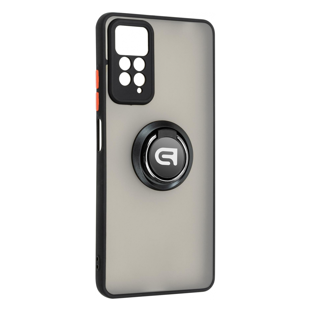 Чохол до мобільного телефона Armorstandart Frosted Matte Ring Xiaomi Redmi Note 12 Pro 4G Black (ARM68382) - зображення 1