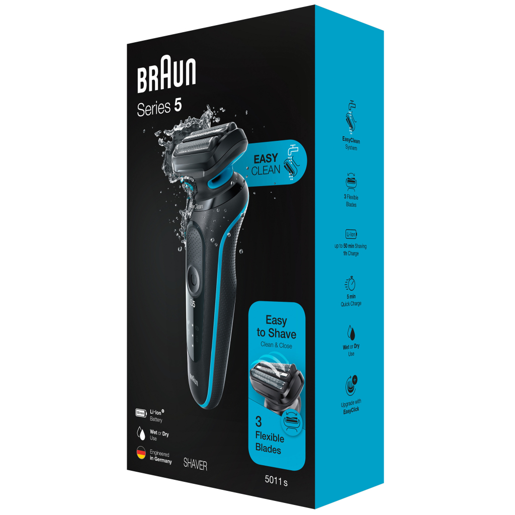 Електробритва Braun Series 5 51-M1000s BLACK / MINT - зображення 10