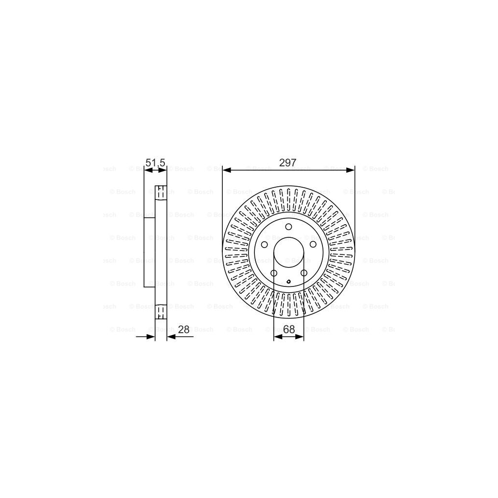 Гальмівний диск Bosch 0 986 479 B15 - зображення 5