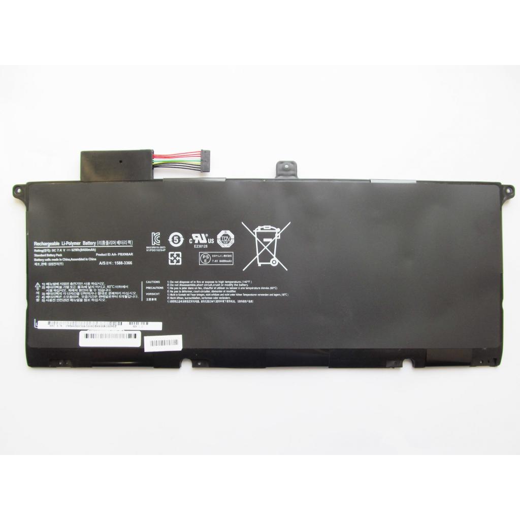 Акумулятор до ноутбука Samsung 900X4 AA-PBXN8AR, 62Wh (8400mAh), 4cell, 7.4V, Li-Pol (A47334) - зображення 2