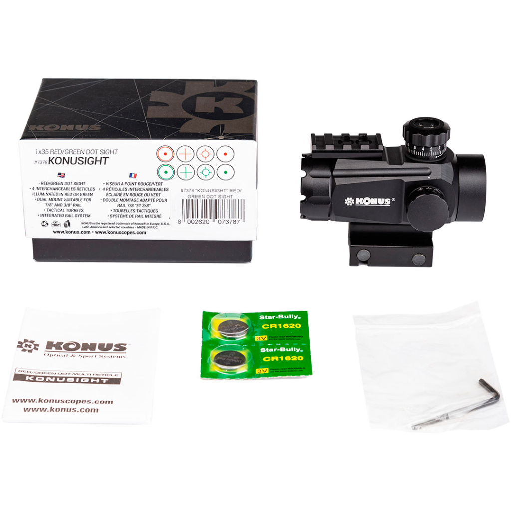 Коліматорний приціл Konus Konusight 1x35 (7378) - зображення 5