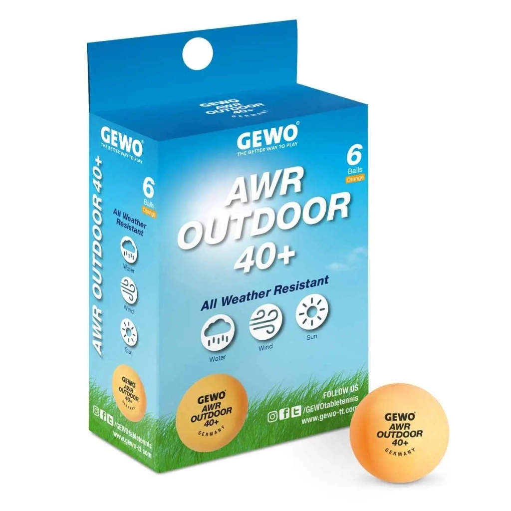 М'ячик для настільного теніса Gewo AWR Outdoor 40+ orange 6шт (96614200) (931308) - зображення 2