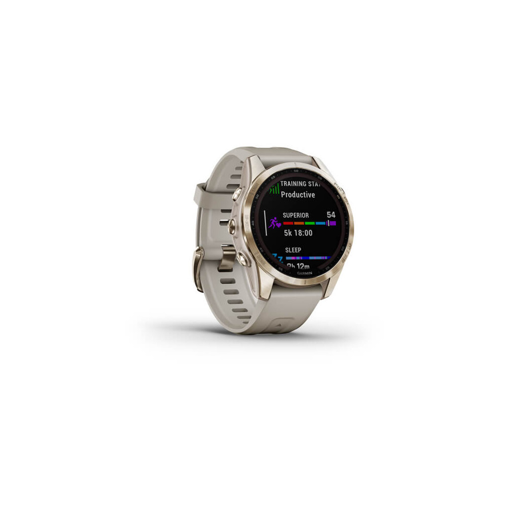 Смарт-годинник Garmin fenix 7S Sapphire Sol, Cream Gold Ti w/ Light Sand Band, GPS (010-02539-21) - зображення 3