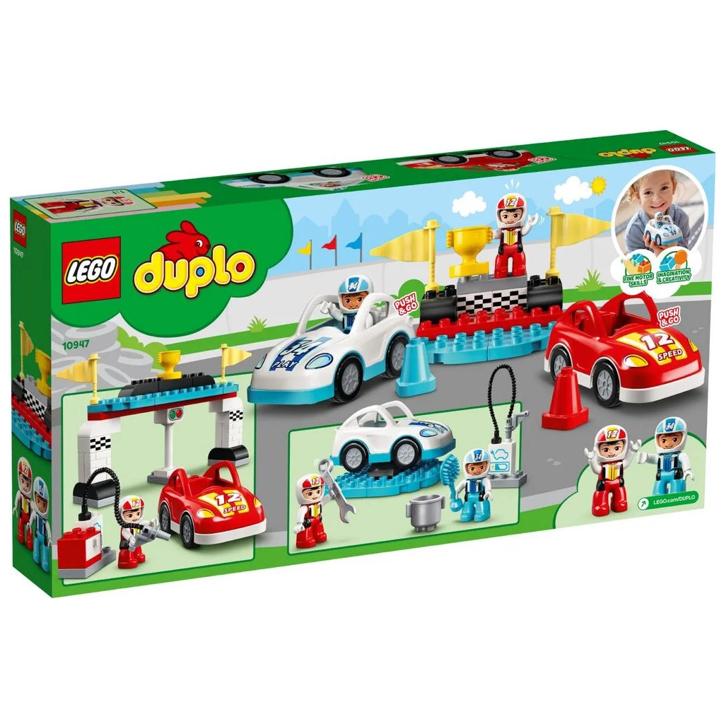 Конструктор LEGO Duplo Гоночні машини 44 деталі (10947) - зображення 12