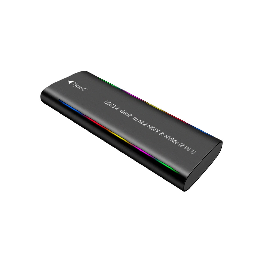 Кишеня зовнішня Dynamode M.2 SSD NVMe/SATA combo USB3.2 GEN2 Type-C aluminium black (DM-CAD-SSD10) - зображення 4