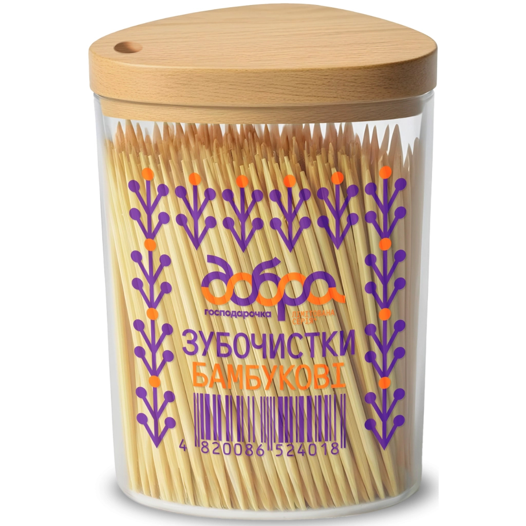 Зубочистки Добра Господарочка Бамбукові Колекція Вибійка 350 шт. (4820086524018) - зображення 1