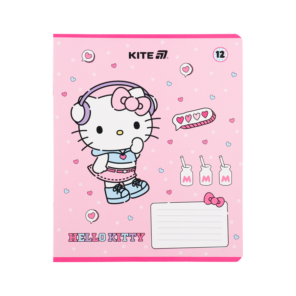 Зошит Kite Hello Kitty, 12 аркушів, клітинка (HK25-232-1) - зображення 8