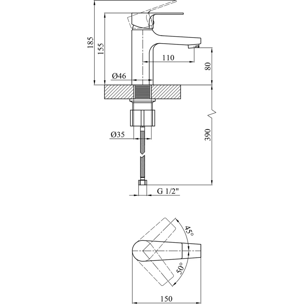Змішувач Kroner Oker-C010 (CV019667) - изображение 7