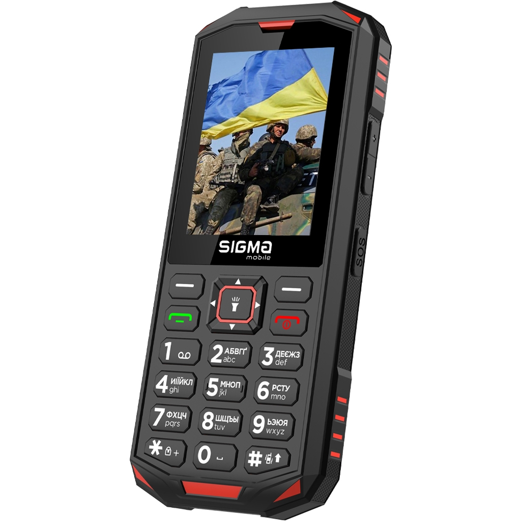 Мобільний телефон Sigma X-treme PA68 Black Red (4827798466520) - зображення 3